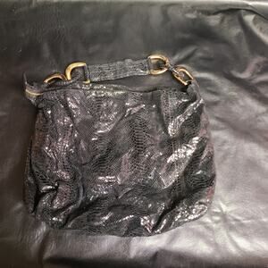Michael Kors black snakeskin calfskin purse